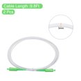 thumbnail image 2 of 2Pcs 9.8Ft Single Mode Simplex OS2 Fiber Optic Cable LSZH SC/APC-SC/APC Armored Jumper Optical White with Adapter, 2 of 5