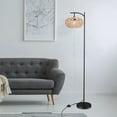 thumbnail image 6 of IC INSTANT COACH Boho Farmhouse Floor Lamp & Foot Switch - 4.9FT Rattan Standing Lamp for Living Room, Bedroom, Office - Modern Rustic Lighting with Easy Assembly, 6 of 7