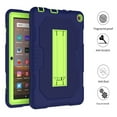 thumbnail image 6 of SaniMore for Amazon Fire HD 8 & 8 Plus (10th Generation, 2020) Back Case Hidden Kickstand Heavy Duty Protective Tri-layer Hybird Shockproof Rubber Case for Amazon Fire HD 8 & 8 Plus, Navy/Green, 6 of 8