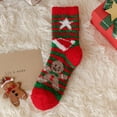 thumbnail image 2 of Dalrosia Women Christmas Fuzzy Socks Fluffy Socks Winter Warm Cozy Striped Socks Crew Socks, 2 of 2