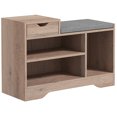 thumbnail image 1 of HOMCOM Banc à Chaussures Rembourré pour Entrée avec Tiroir de Rangement et Tablette Ouverte, 1 of 10