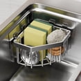 thumbnail image 2 of Stainless Steel Sink Storage Rack Triangular Corner Sponge Basket Non-drilling Drainage Design For Kitchen And Bathroom, 2 of 4