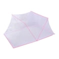 thumbnail image 1 of stanreset Foldable Bed Canopy Easy To Store Odor Free And Durable Safe Foldable Bottomless Mosquito Portable Pink 100*190*80cm, 1 of 6