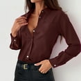 thumbnail image 2 of Womens Oxford Shirts Button Down Shirts Cotton Dress Shirts Long Sleeve Collared Work Office Blouses Tunic Tops, 2 of 9