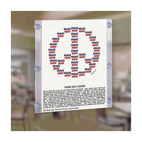 Azar 22" x 17" Acrylic Sign Holder With Suction Cups Clear 2/Pack 106628