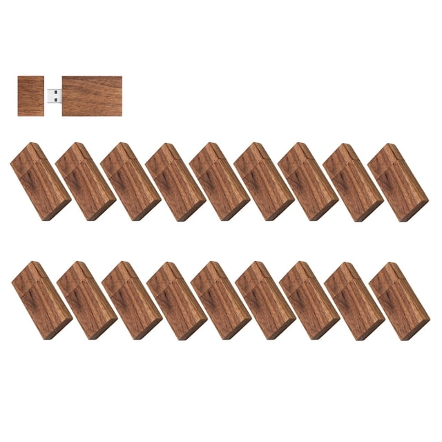 Unidad flash EASTBULL 4GB x 20 USB 2.0 de madera de nogal marrón oscuro