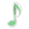 thumbnail image 2 of 4uds. Clips de papelería, Clips de notas musicales multicolores para cuaderno (verde), 2 uds., 2 of 2