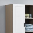 thumbnail image 4 of Sophshelter Armoire Wardrobe Closet Wood Wardrobe Armoire Closet, Modern 4-Door Wardrobe Closet 2 Hanging Rods & 3 Drawers, 4 of 8