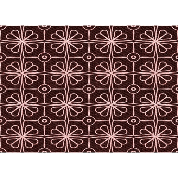 Ahgly Company Machine Washable Indoor Rectangle Transitional Chocolate Brown Area Rugs, 2' x 3'