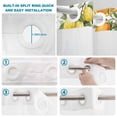 thumbnail image 4 of No Hook Shower Curtain, Orange Lemons Shower Curtains for Bathroom with See Through Top Window, Summer Botanical Farmhouse Vintage Art Waterproof & Washable Bath Curtain Small Stall 36"x78", 4 of 9
