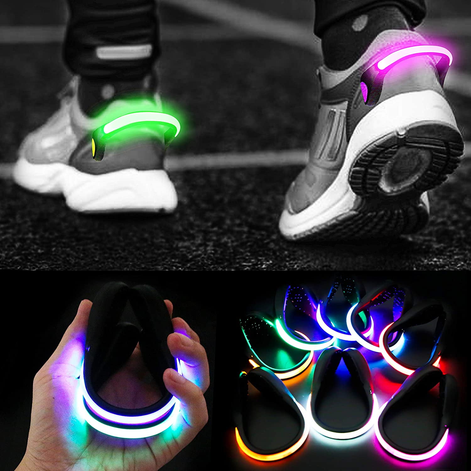 Paire clips lumineux running
