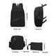 thumbnail image 2 of Backpack trío para portátil, Mochila estudiantil, 30L, Diseño casual, Para colegio/viaje, Compartimento acolchado, Tela Oxford resistente, Para universitarios, Mochila al aire libre, Equipaje, 2 of 7