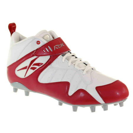 Reebok Pro All Out One Mid Mp Mens Football Cleats White Red