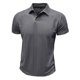 thumbnail image 5 of Camisetas Elvqul Hombre Casuales Gris Oscuro sin Estampado Deportivas Solapa Botones Manga Corta Algodón, 5 of 6