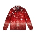 thumbnail image 4 of CCRFTGI Girls Long Sleeve Shirts for Child Size 10-12 Causal Back To School Button Down Collared Shirts Formal Floral Print Dress Shirt Classic Fall Uniform Shirt with Pocket Red 9-10 Years, 4 of 4