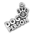 thumbnail image 1 of Sterling Silver 16" Unisex 1.5mm Box Chain Dog Person Pendant Necklace Cute Paw Print, 1 of 2