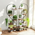 thumbnail image 2 of Gymax 6-Tier Metal Plant Stand w/12 Boards 6 Hanging Hooks Tall Flowerpot Display Rack, 2 of 10
