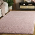 thumbnail image 2 of SAFAVIEH Lindsay Deborah Solid Polyester Shag Area Rug, Pink, 6'7" x 6'7" Square, 2 of 8
