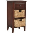 thumbnail image 2 of Home Collection Everly Drawer Cherry 1-Drawer 2 Removable Baskets Side Table, 2 of 3
