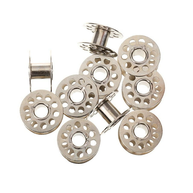 10 Piezas de Carretes de Bobina de Metal para Bricolaje, Herramienta de Sujeción de Máquinas de Coser Domésticas para Hugo Bobinas de máquinas de coser