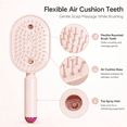 thumbnail image 4 of Rechargeable Mist Hair Brush for Women, 2-in-1 Spray Air Cushion Massage Comb, Detangling Anti-Frizz Hair Brush for Wet Dry Hair, Portable Scalp Massage Styling Brush Pink, 4 of 7