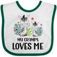 thumbnail image 3 of Inktastic Zebra My Gramps Loves Me Boys or Girls Baby Bib, 3 of 4