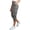 Gray, variant on Women's Cargo Pants with Pockets Summer Baggy Casual Elastic Waist Lightweight Capri Pants Joggers,Khaki,S
