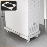 Support de tour d'ordinateur avec roues réglable Base mobile rétractable pour PC Rangement des cas Assemblage sous bureau pour ordinateur de bureau
