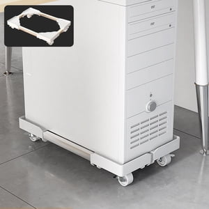 Computer Tower Stand with Wheels | Adjustable Retractable Mobile Base for PC Case Storage | Under Desk Organizer Rack for Home Office Desktop Computer