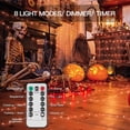thumbnail image 3 of Luces de Halloween Suddus de 33 pies, 100 LED, color naranja, funcionan con pilas, 3 of 7