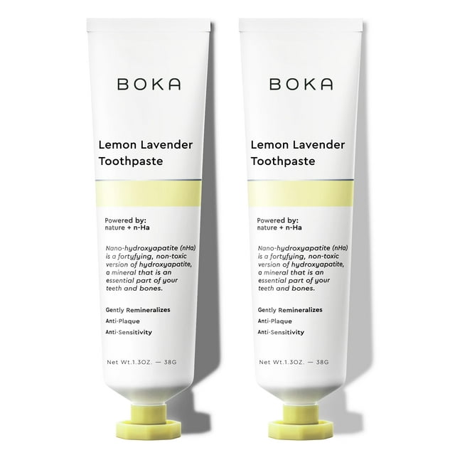 Pasta de dientes Boka Nano Hydroxyapatite Travel, tamaño 40 ml, paquete de 2