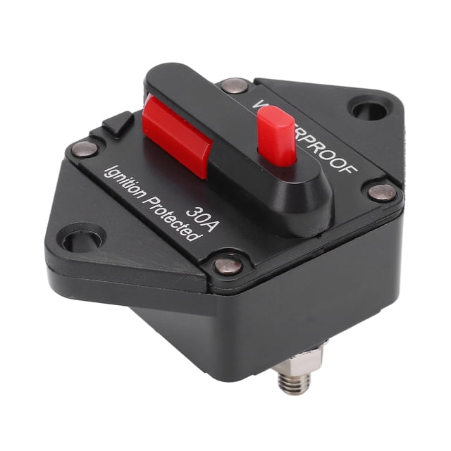 Interrupteur de Disjoncteur, Disjoncteur à Courant Continu 32V avec Interrupteur Réinitialisation Manuelle Étanche pour Voiture Marine Bateau Camion Bus RV ATV