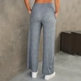 thumbnail image 3 of Works Women'S Jogger Pants Solid Color Pockets Loose High Waist Casual Sweatpants, 3 of 6