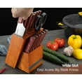thumbnail image 4 of WELLSTAR Natural Wood Knife Holder Without Knives，14 Slot Knife Storage, 4 of 8