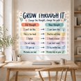 thumbnail image 5 of Grow Through It Chart with Thought Arrows, Inspirational Minimalist Style for Teachers, Classroom Decor, Back to School Gift, Tapestry Wall Hanging for Bedroom and Classroom, 5 of 7