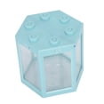 thumbnail image 3 of Pequeño tanque de peces con forma hexagonal, decoración de acuario de peces de plástico de escritorio para oficina/hogar, azul, 3 of 12