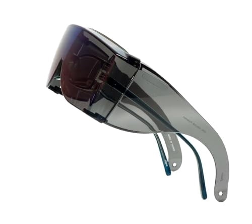 Calabria 3000 Large Fit Over Safety Glasses Fitover Prescription Eyewear Blue Men Women Wraparound Tinted Anti Scratch Glare