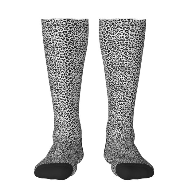 Balery Black Leopard Calcetines novedosos Calcetines deportivos Calcetines hasta la rodilla Calcetines de algodón Calcetines originales y geniales