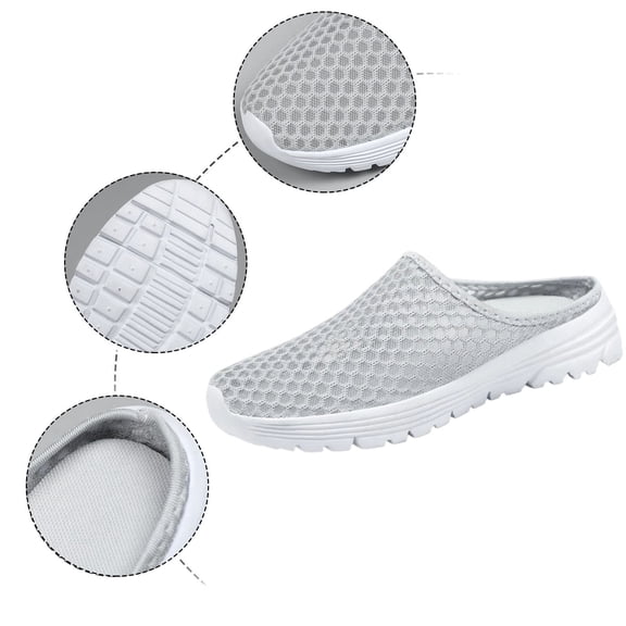 CAIXAI Wide Toe Box Shoes Women Adjustable Upper Casual Sneakers for Women Breathable -On Low Top Walking Shoes Mesh Knitted Woven Womens Mary Jane Shoes Hands-Free Pull-On Shoes
