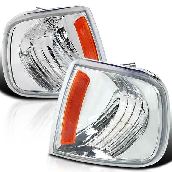 Spec-D Tuning Clear Signal Corner Lights Compatible with 1997-2003 Ford F150, 1997-2002 Expedition, Left   Right Pair Assembly