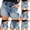 Blue, variant on HaoXianJian Women's Casual Low Waist Stretch Mini Denim Shorts, Hot Pants Nightclub Beach Shorts Party Clubwear Hot Pants