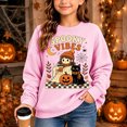 thumbnail image 2 of Venzia Women Cute Fall Sweatshirt, Retro Pumpkin Black Cat Cartoon Graphic Crewneck Casual Autumn Pullover Top, 2 of 6