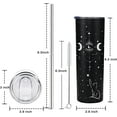 thumbnail image 6 of Goth Cat Tumbler With Lid and Straw Stainless Steel 20oz Goth Skinny Tumbler Insulated Cat Cup Water Bottle Coffee Mug Travel Tumbler Cat Lover Gifts for Women, 6 of 6