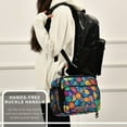 thumbnail image 6 of FORMRS Student Lunch Bag Insulated Reusable Cooler Box with Zipper Pockets, Vibrant Art Leaves Pattern, 6 of 9