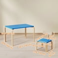thumbnail image 3 of Qaba Kids Table and 2 Chair Set, Toddler Table and Chairs, Blue, 3 of 10