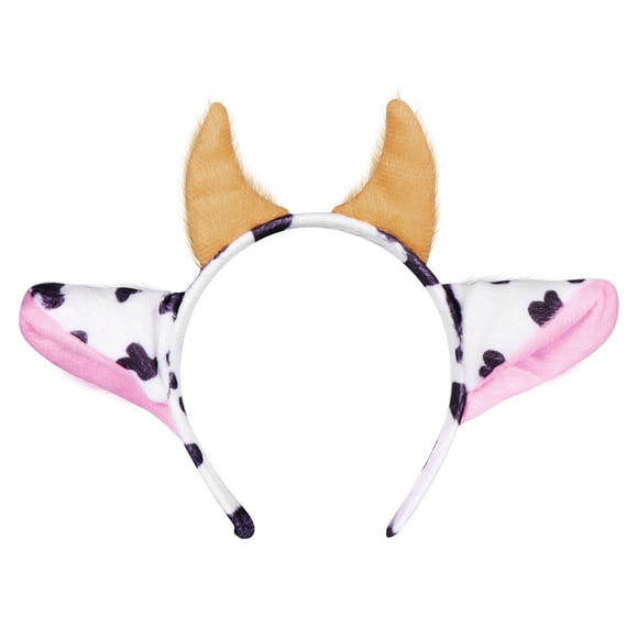Miangastore TOYMYTOY Cartoon Dairy Cow Ears and Horns Design Headband Hairhoop Hair Accessiores for Party Show Performance