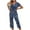 Navy pajama sets, variant on YanHoo Womens Nightwear Short Sleeve Capri Pajama Set Lightweight Cozy Soft V Neck Cotton Sleep & Lounge Set Sleepwear