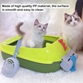 thumbnail image 4 of Open Cat Litter Box, -Splashing Cat Toilet with Litter Sifting Scoop for Small Apartments, Prevent Sand Leakage Semi-Enclosed Removable Kitten Litter Pan for Easy Cleaning, Pink, Small, 4 of 4