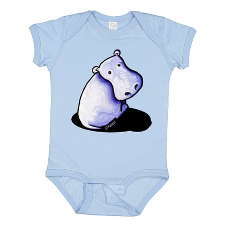 

Inktastic Groovy Purple Hippo Boys or Girls Baby Bodysuit