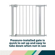 Safety 1st Pressure Mounted Baby Gates for Doorways, SecureTech® No-Drill, With Door, 29-38, Gray
